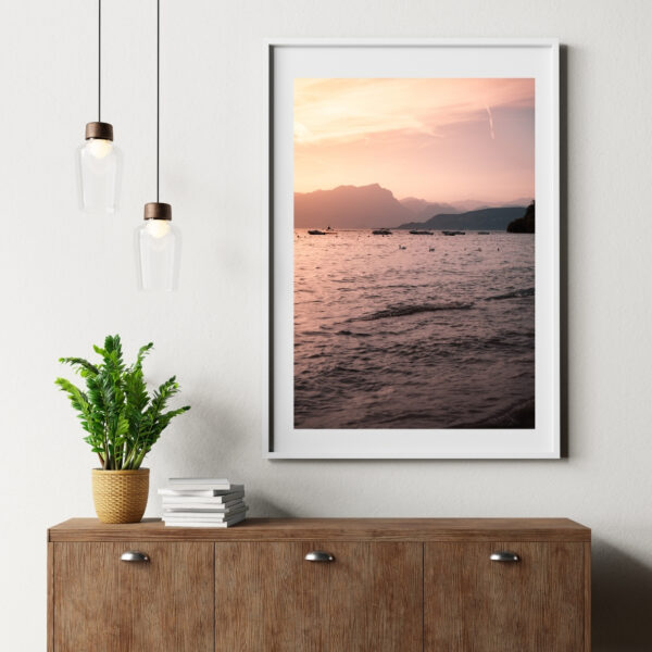 PINK SUNSET POSTER, GARDASEE – Bild 4