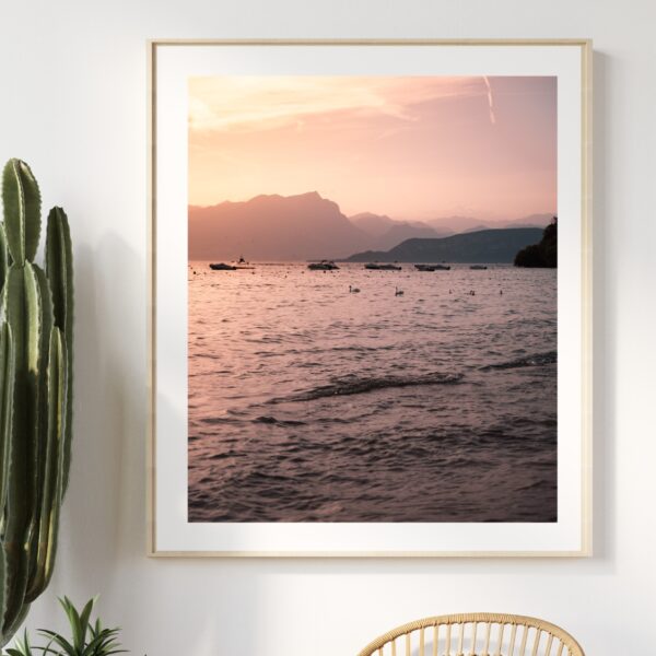 PINK SUNSET POSTER, GARDASEE – Bild 5